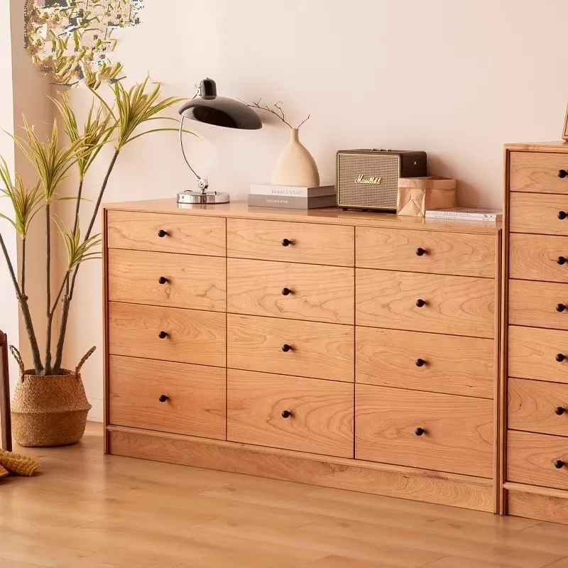 Solid wood chest of drawers, multifunctional drawer storage cabinet for living rooms
