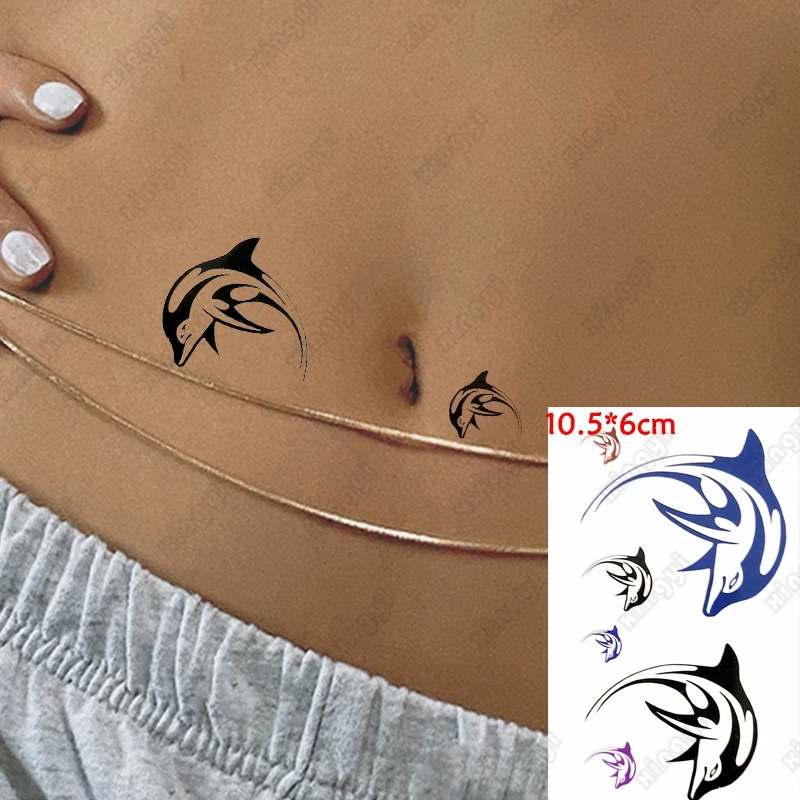 

Temporary Tattoo Sticker Cartoon Animal Dolphin Dinosaur Dog Waterproof Fake Tatto Water Transfer Tatoo Art Kid Girl Woman Man