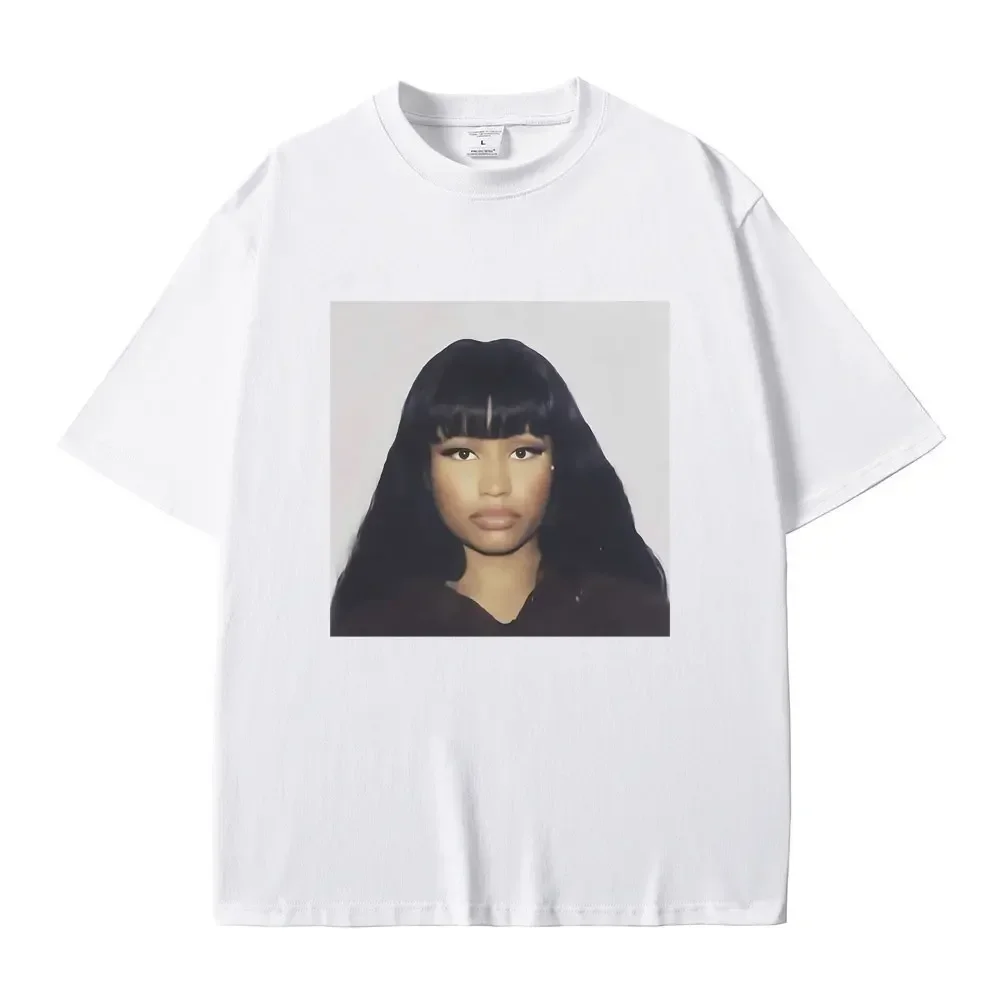 Women Hip Hop Fashion Casual T-shirts Rapper Nicki Minaj Graphic Print T-shirt Vintage Oversized Streetwear