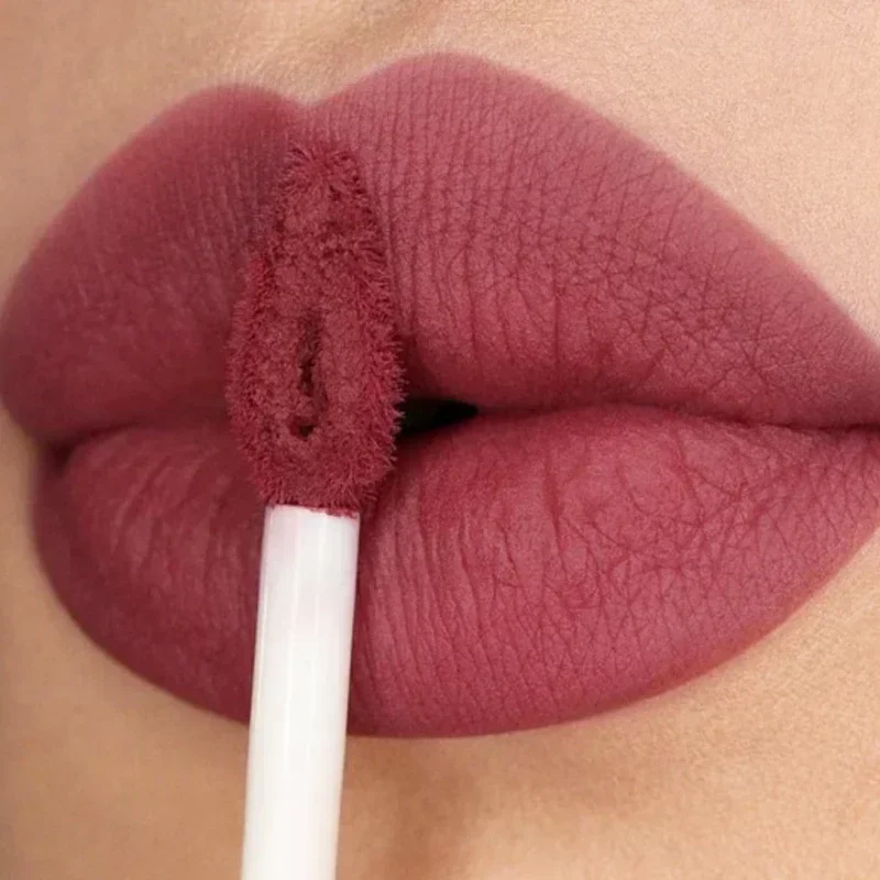 Nude Lip Gloss Matte Velvet Liquid Lipstick Waterproof Sexy Long Lasting Non-stick Cup Nude Red Make-up for Women Korea Cosmetic