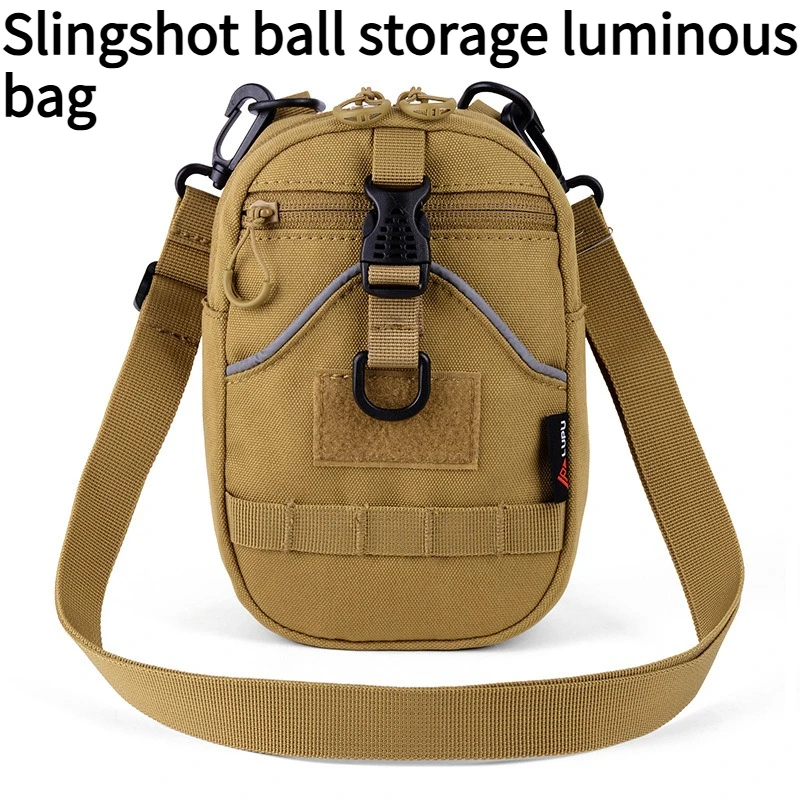 

New Multifunctional Shooting Steel Ball Slingshot Bag Outdoor Night Light Large Capacity Mud Ball Lightweight Storage Bag