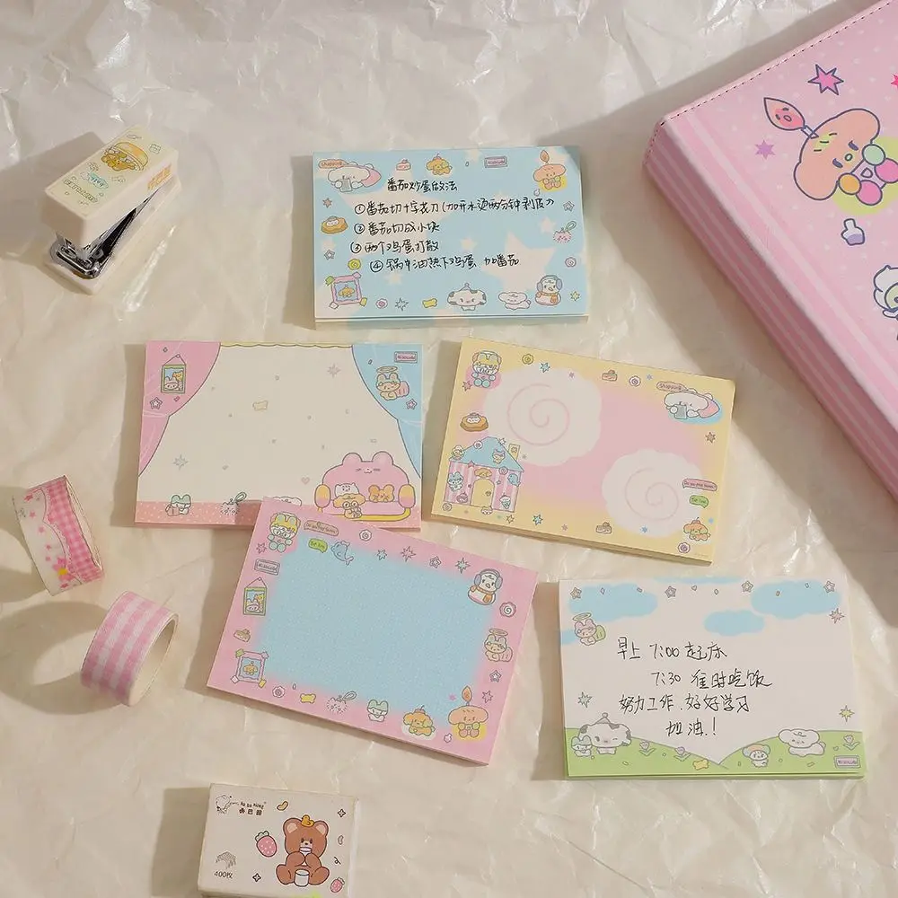 

Cartoon Cute Lovely Memo Pad Non-sticky Korean Aesthetic Note Paper Journal Notepad Message Paper Office