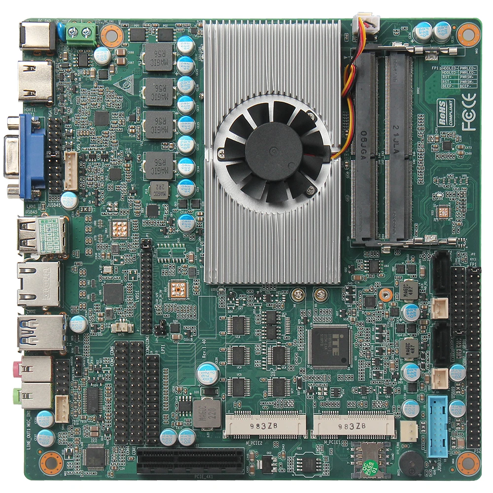 Mini-Itx Motherboard With CPU CORE I5/I7 8TH GEN Processor I5-8250U/I7-8650U 2 LAN 6 COM HD-MI  VGA Touch Screen mainboard