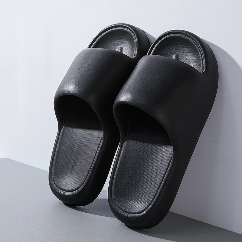 Fashion Summer Concise Couple Non-slip Soft Platform Slides Lithe Cosy Sandals Men Women Casual Slippers Home Shoes Flip Flops