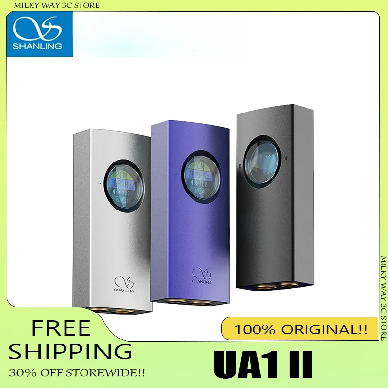 

SHANLING UA1 II Portable USB DAC AMP Hesdphone Amplifier Hi-Res Audio Dual CS43131 Decoding PCM768 DSD512 3.5mm + 4.4mm Outputs