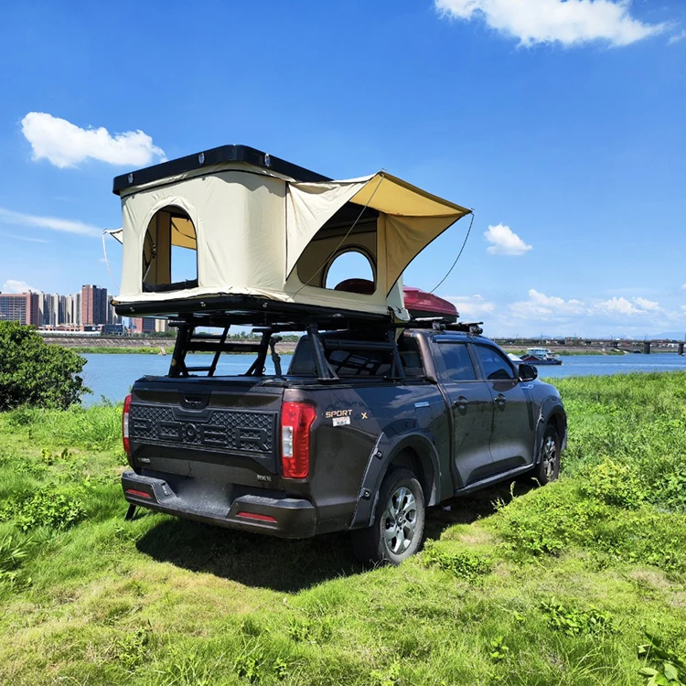 Ultralight ABS Plastic Shell Side Open Style Folding Roof Top Tent Hard Shell Car Roof Top Tent Van Roof Top Tent For Camping