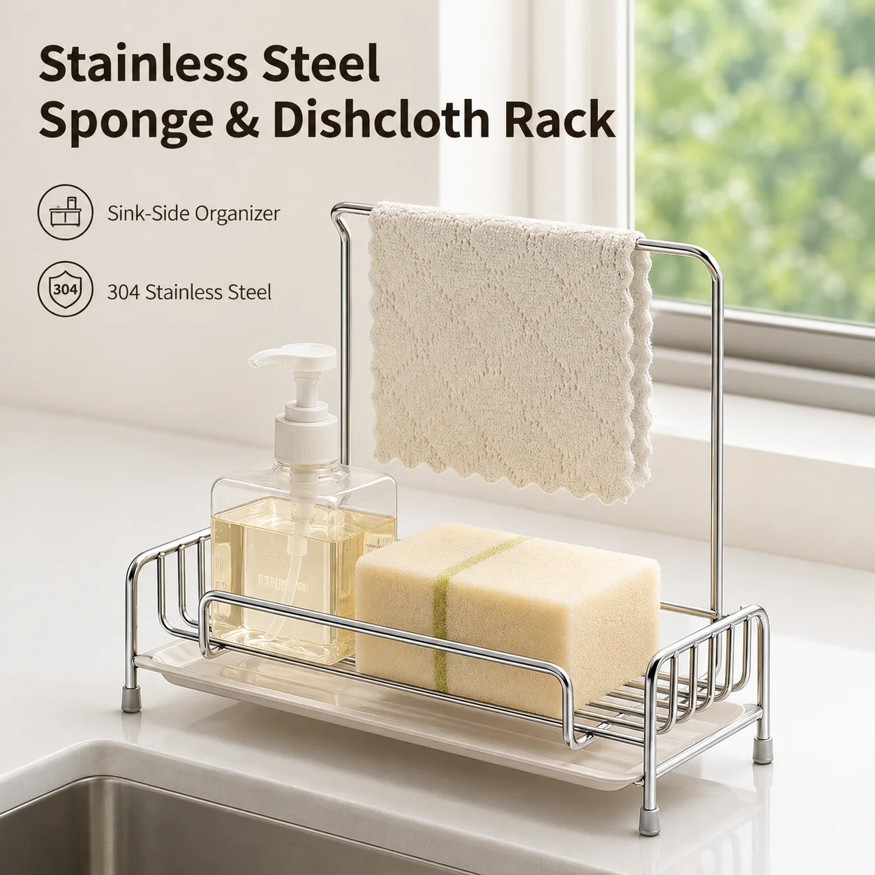 Commercial Kitchen Floor Drain - 304 Stainless Steel Sink Caddy with