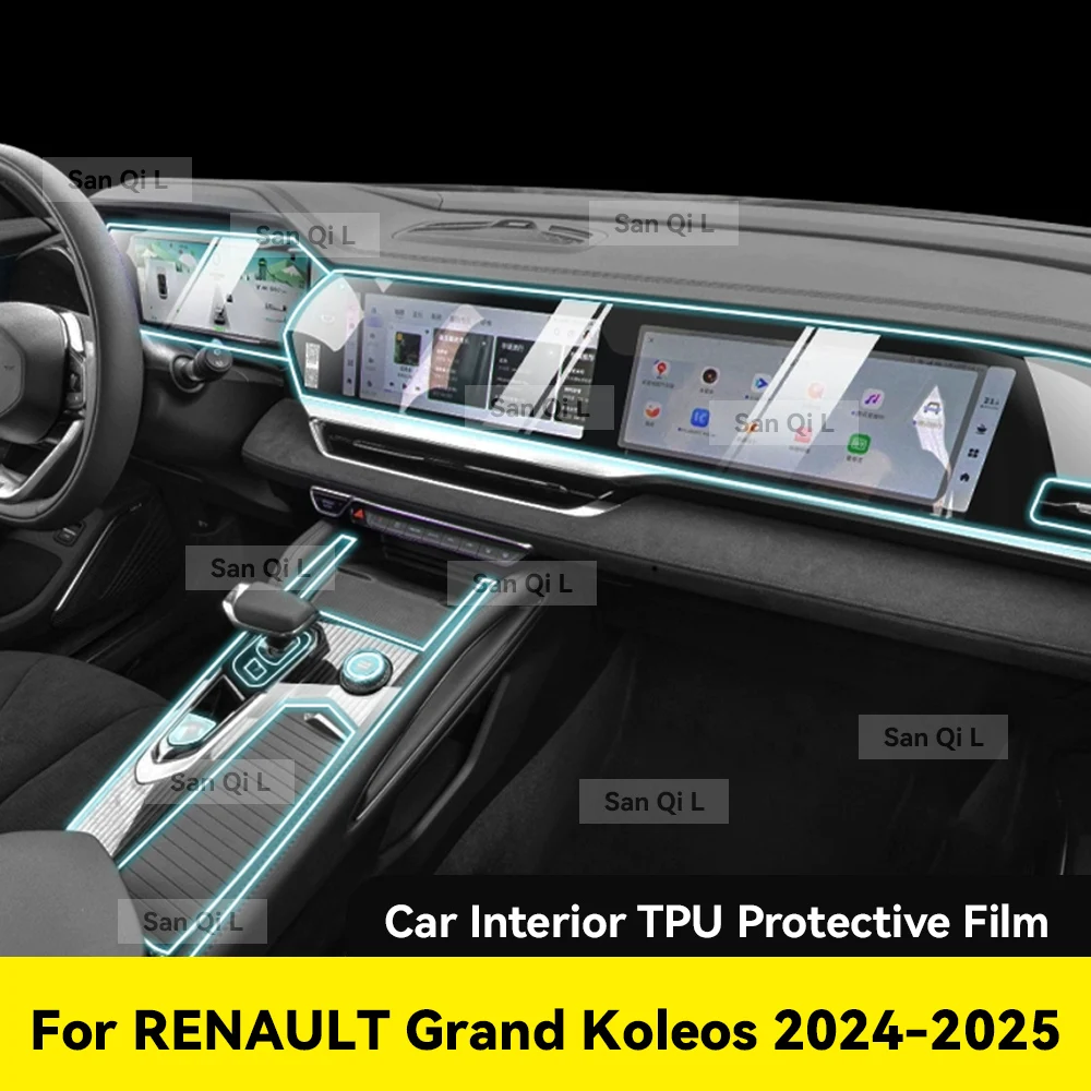 

Интерьер ТПУ для RENAULT GRAND KOLEOS 2024 2025, защитная пленка, защита от царапин, панель коробки передач, навигационный экран, автомобильный