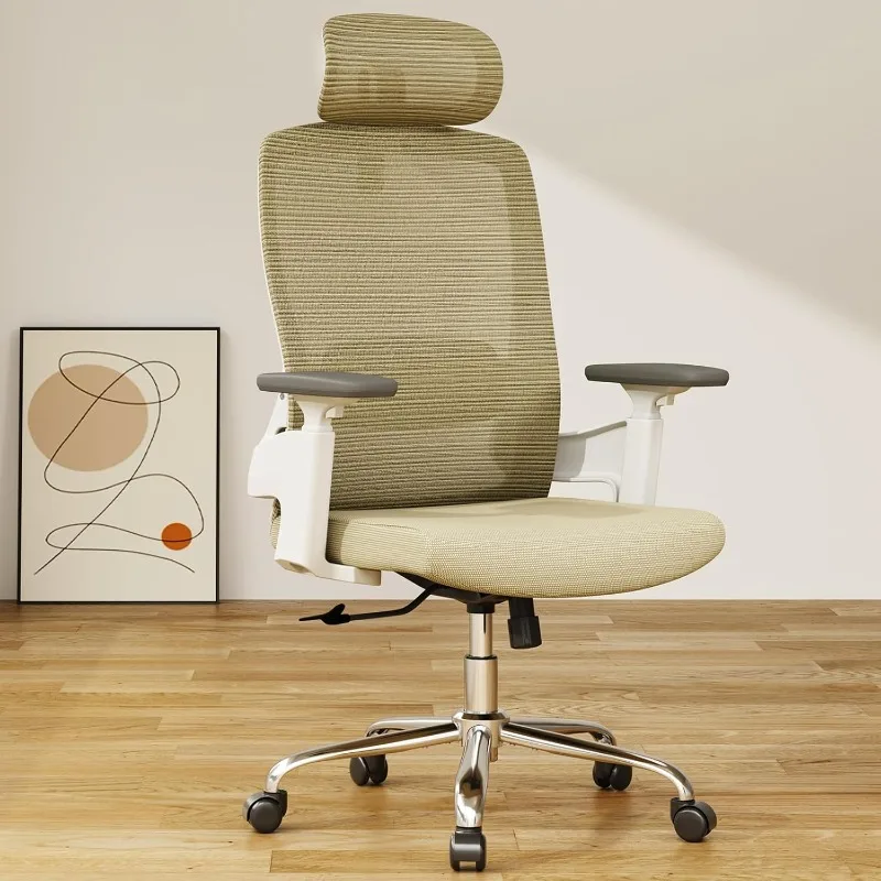 

Ergonomic Office Chair Desk Chair, Computer Desk Chair with Adjustable Lumbar Cushion, Headrest and 3D Armrests