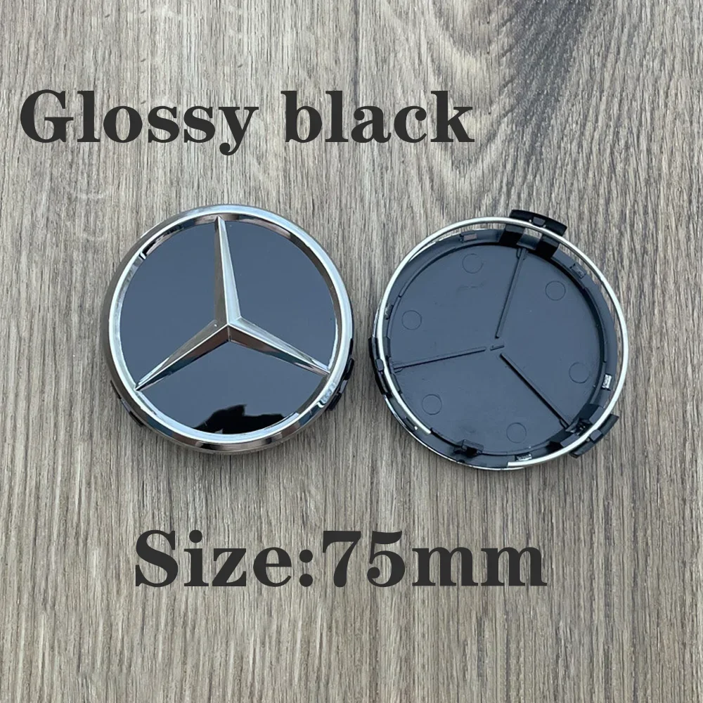 4pcs ABS 75mm Car Rims Hubcaps Wheel Center Caps For Mercedes Benz AMG C E S GLE CLC Class W204 W221 W205 W176 W177 Accessories