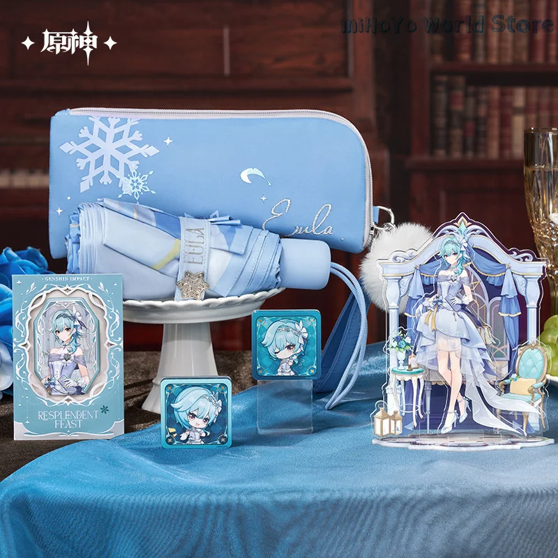 Eula Umbrella Original Genshin Impact Eula Standing Doujin Acrylic Brick Folder Cosplay Game Birthday Gifts MiHoYo