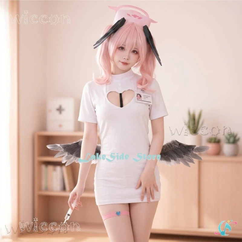 Uniforme de Enfermera de Blue Archive Koharu Shoko - Disfraz de Fiesta Lolita Transfronterizo, Traje de Personaje de Anime y Videojuego
