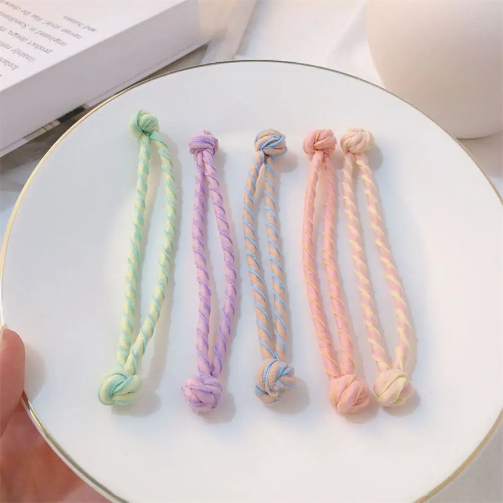 Fashion Chinese Knot Hair Rope For Girls Cute Hair Ties High Elastic Rubber Band Headband Scrunchie Ponytail Holder