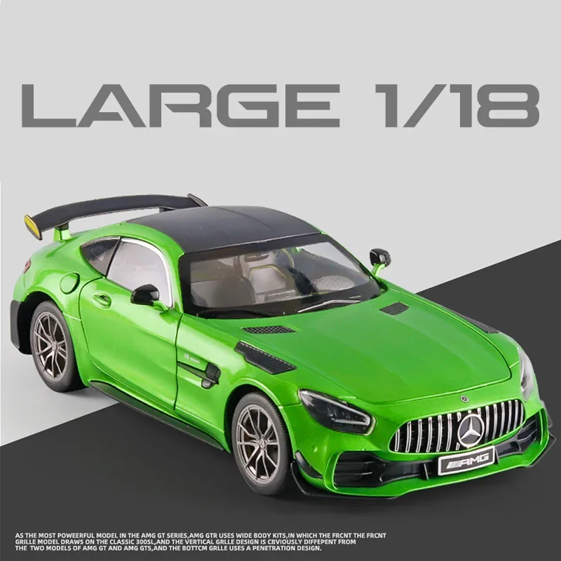 1:18 Mercedes Benz GTR Sports Model Car Diecast Miniature Car Collect Simulation Sound Light Vehicle Toy Car For Kids Gift