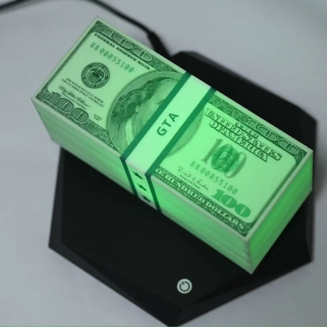 7 Colors  Magnetic Levitation US Dollar Black Technology Ambience Night Light Decoration， Good  Gift