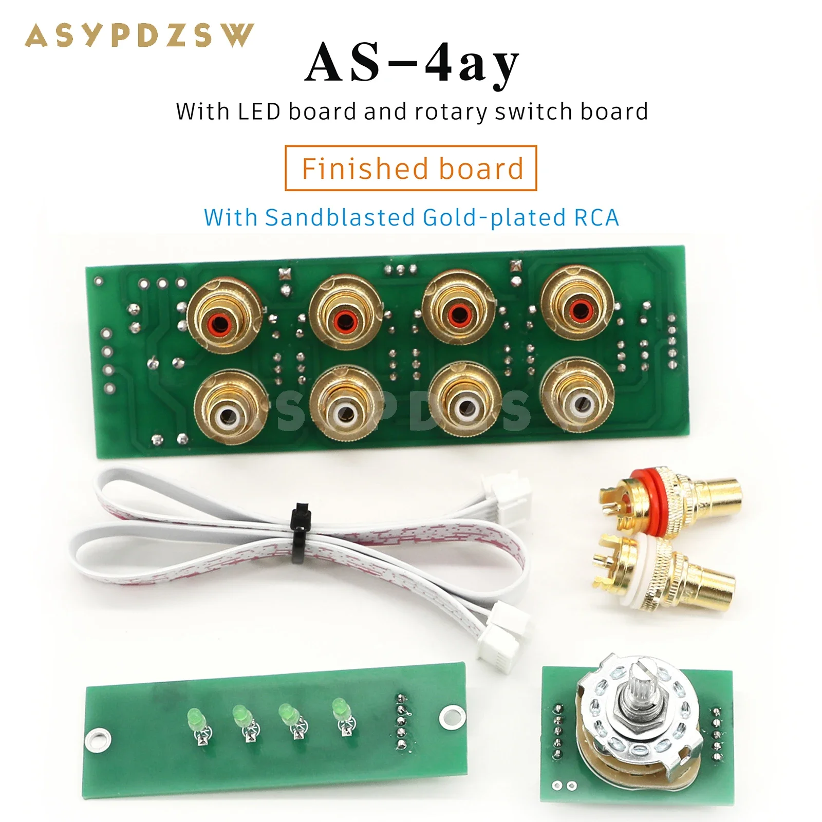 AS-4Way General type RCA Preamplifier Audio signal input Manual switch DIY Kit/Finished board