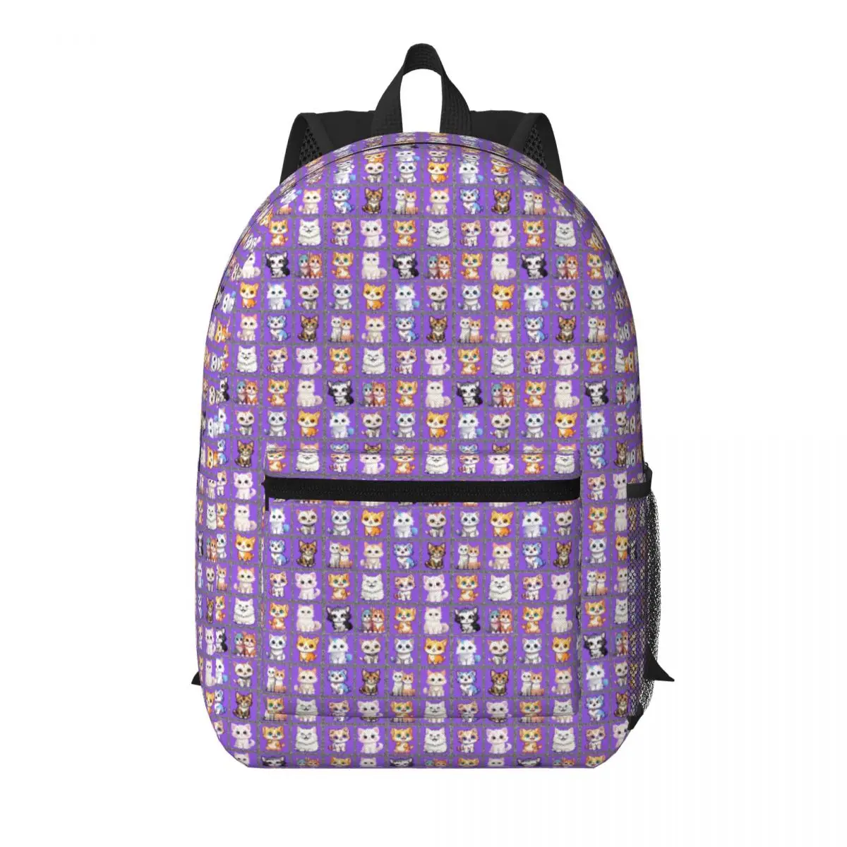 

Catty Curiosity A Playful Featuring Student Backpack School Bag Hiking Travel Daypack for Boys Girls Bookbag Shoulder Bags