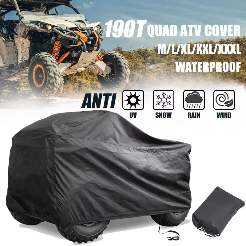 2 Doors UTV 210D Oxford Cloth Protect Utility Vehicle Storage Cover from Rain Dirt Rays-Reflective for Can Am Maverick X3