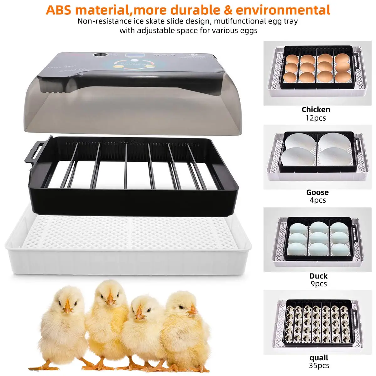 Newest Farm Machine 4-35 Hatchery Egg Hatchers Incubator Brooder Chicken Automatic Eggs Incubator Bird Quail Brooder with Candle