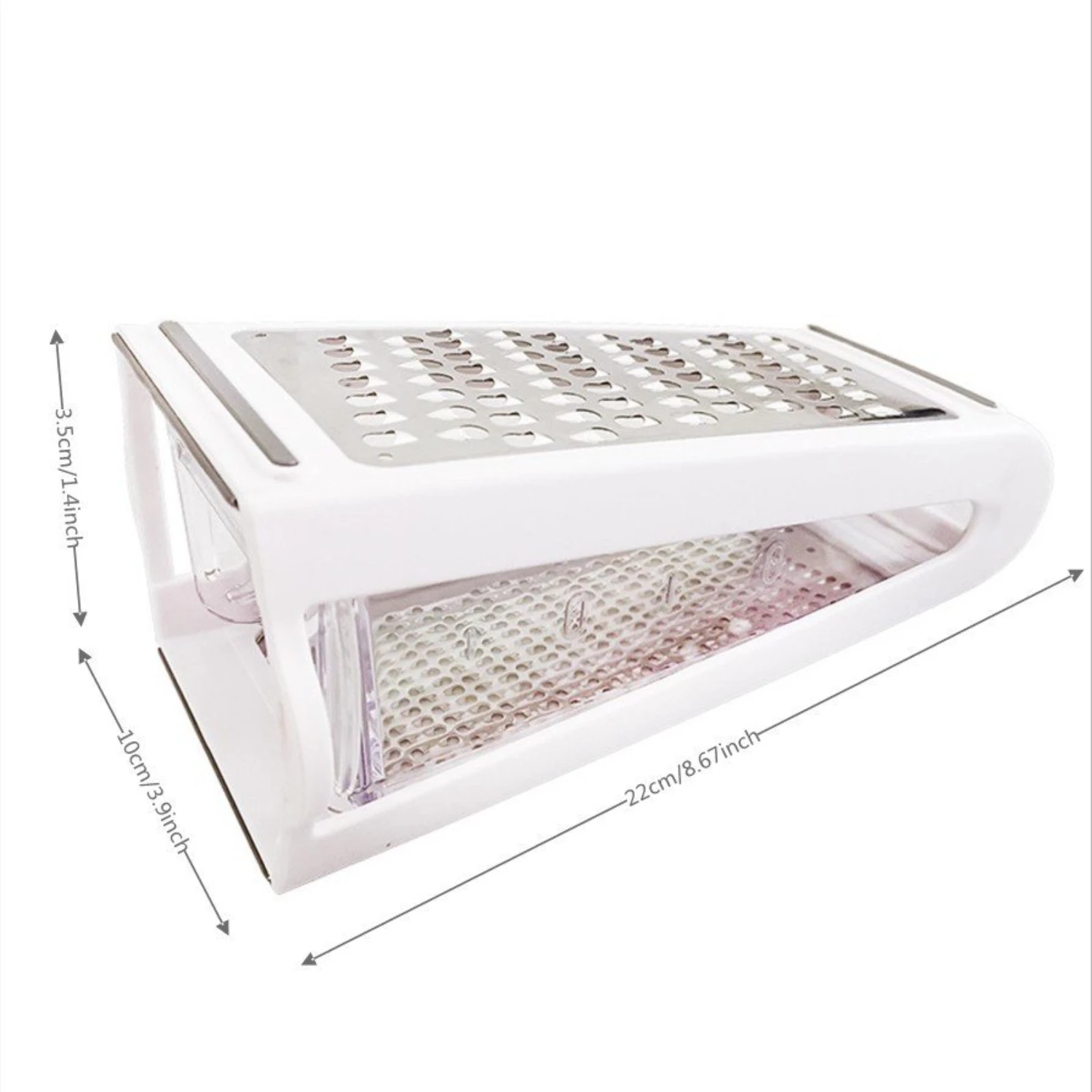 치즈, 야채, 생강용 휴대용 박스 강판 - 식품 분쇄기 손잡이