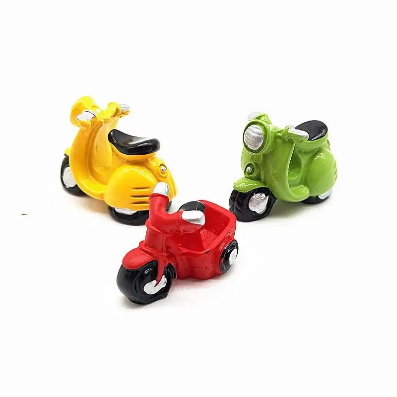Miniature Motorcycle Toy Miniatura Garden DIY Decoration Mini Resin Craft Ornaments