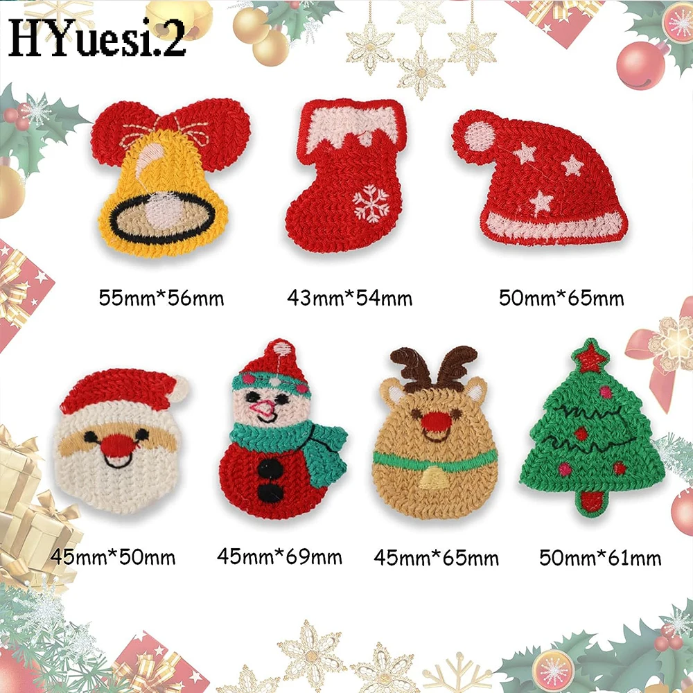 Christmas Snap Hairpins Toddlers Knitted Snowman Elk Xmas Tree Hair Clips Girl Kid Side Bangs Hair Barrettes For Party Headwear