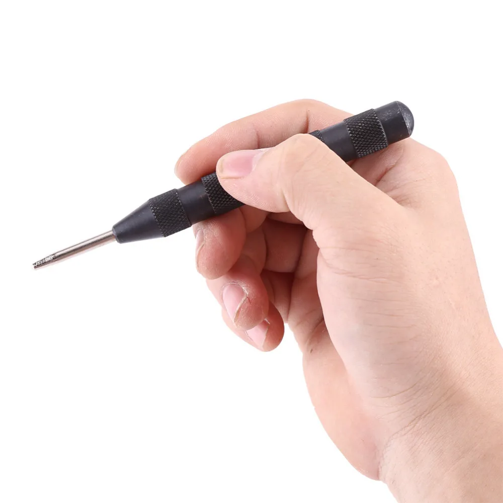 Automatic Center Punch Drill Center Punch Drill Bit Tools Spring Loaded Marking Starting Holes Tool Auto Center Pin Punch