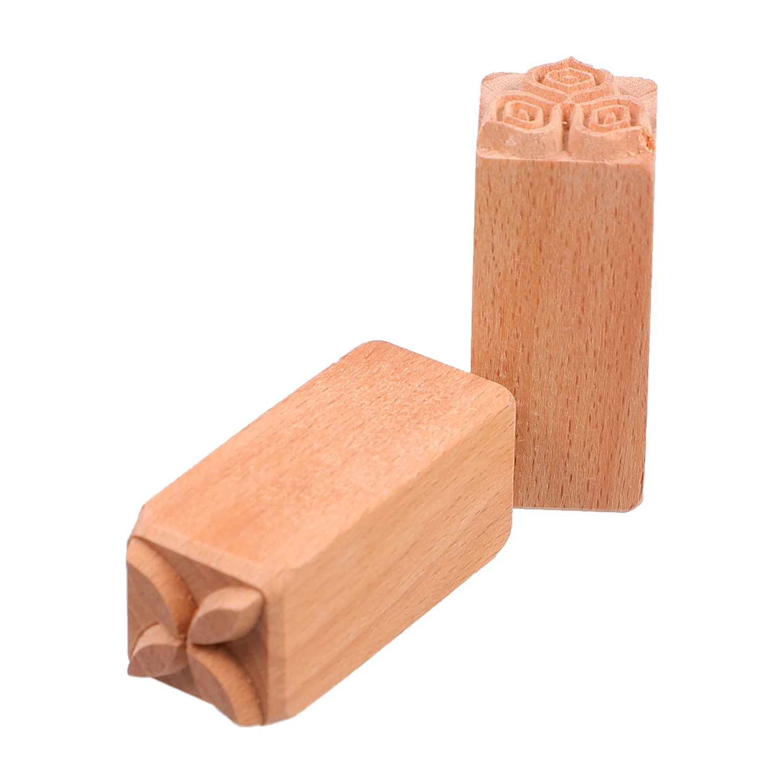 

2Pcs Wooden Seal Square DIY Craft Stamp Retro Pattern Decor Child Creative Lightweight EcoFriendly Storage Bottle Style