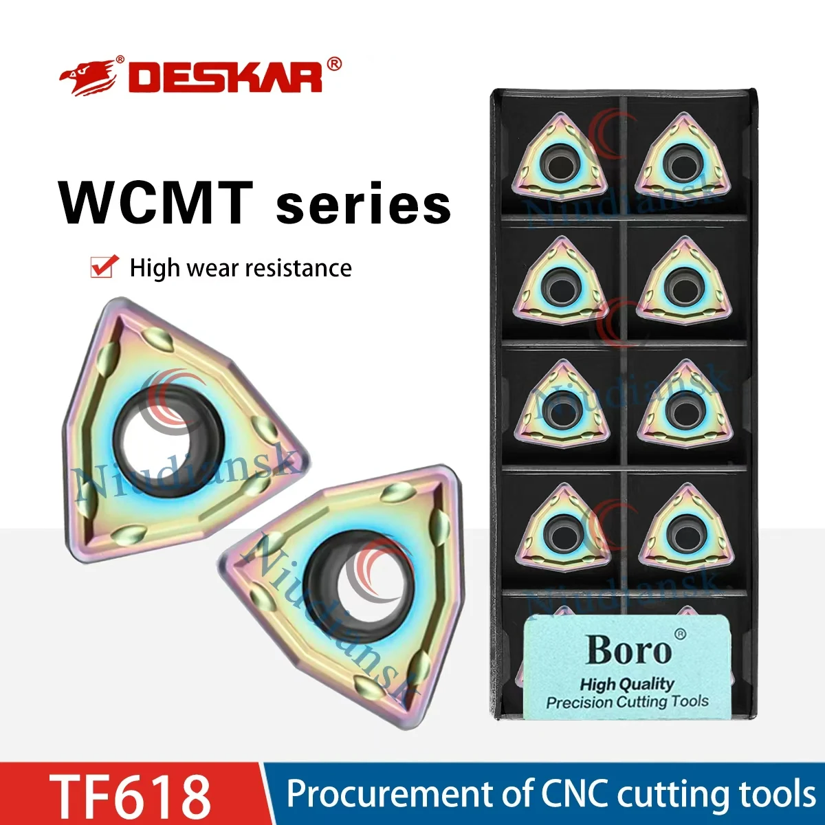 

WCMT030208/040208/050308/06T308/080412-SF Цветные пластины для U-образных сверл с ЧПУ, персиковидной формы, для обработки закаленной стали