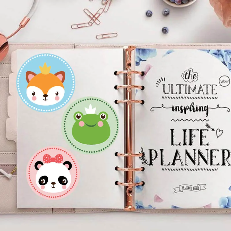 100-500pcs Cute Animal Pattern Stickers for Teachers Classroom Supplies Encouragement Sticker for Reward Kids Stationery Sticker