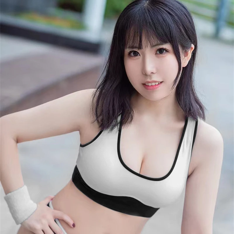 Woman Mini Sexy Tank Tops Sets Swimming Erotic Shorts Bikini Anime Cosplay See Through Hollow Out Lingerie  Push Up Sportwear