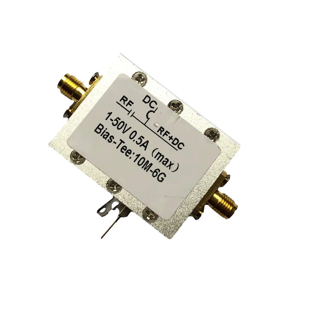 

RF DC Blocker Широкополосный тройник смещения 10 МГц-6 ГГц Дефлектор Коаксиальная подача Низкая вносимая потеря 0,5 А Изолирующий конденсатор