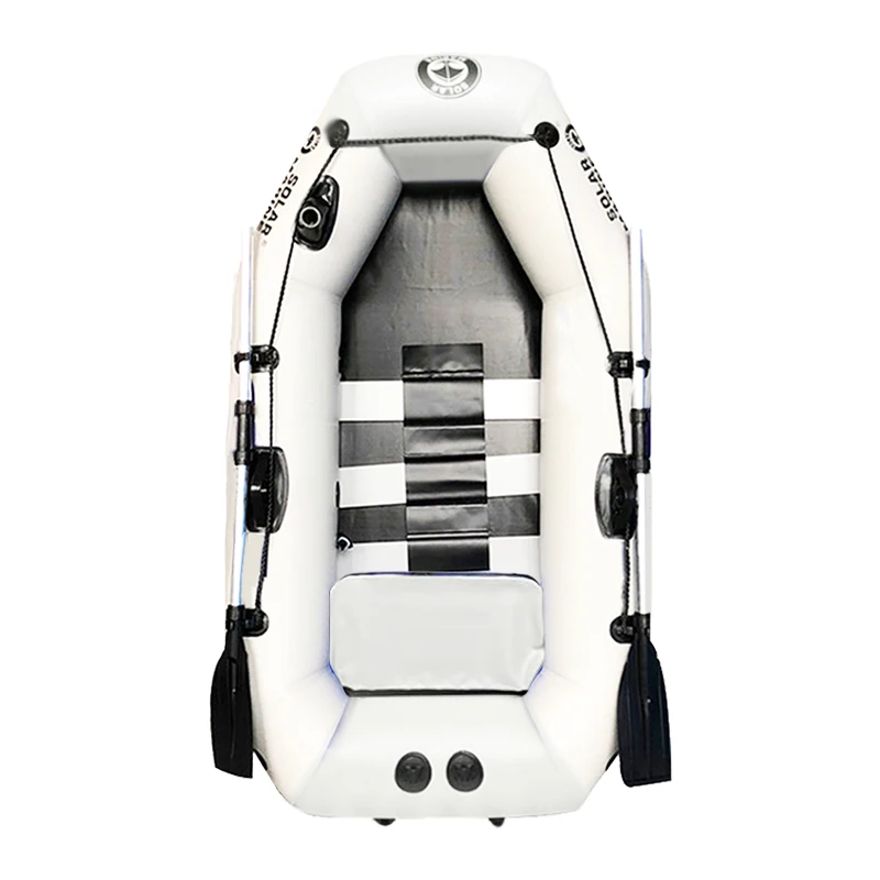 Solar Marine 0.7mm PVC Fishing Boat Single Inflatable Kayak Anti-Flood Rescue Dinghy Hovercraft Outdoor Diving Surfing