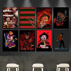 F-Freddy Krueger Movie Poster Gallery Prints decalcomanie da parete decorazione per la casa adesivo autoadesivo per soggiorno