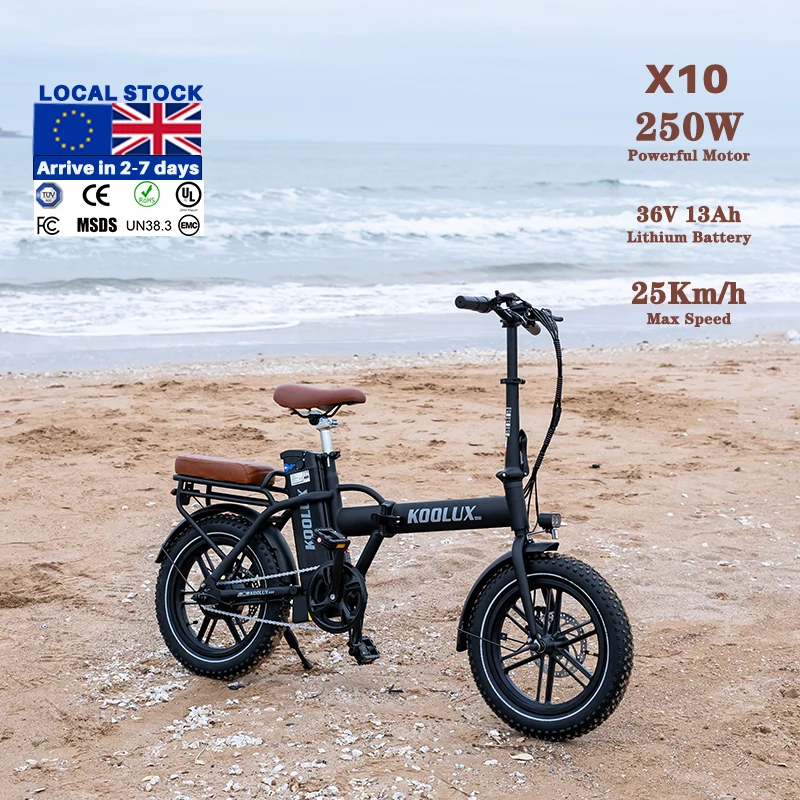 Ebike EU Warehouse 250W 13Ah 16 Inch Foldable Electric Bike Cheap Mini Rear Drive Lithium Battery City Women Ebike
