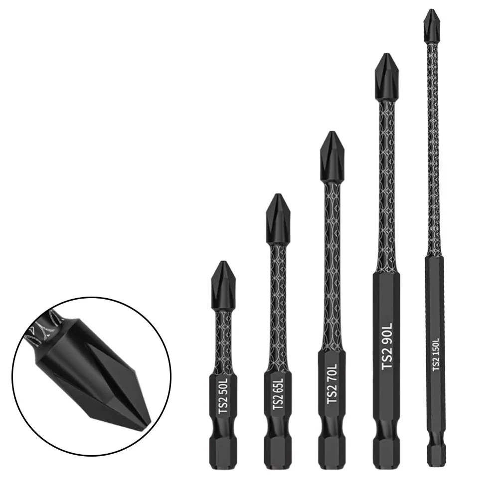Long Drill Bit PH2 Screwdriver Bit Screw-driving Operations High Hardness HRC60 Suitable For Electric Screwdrivers