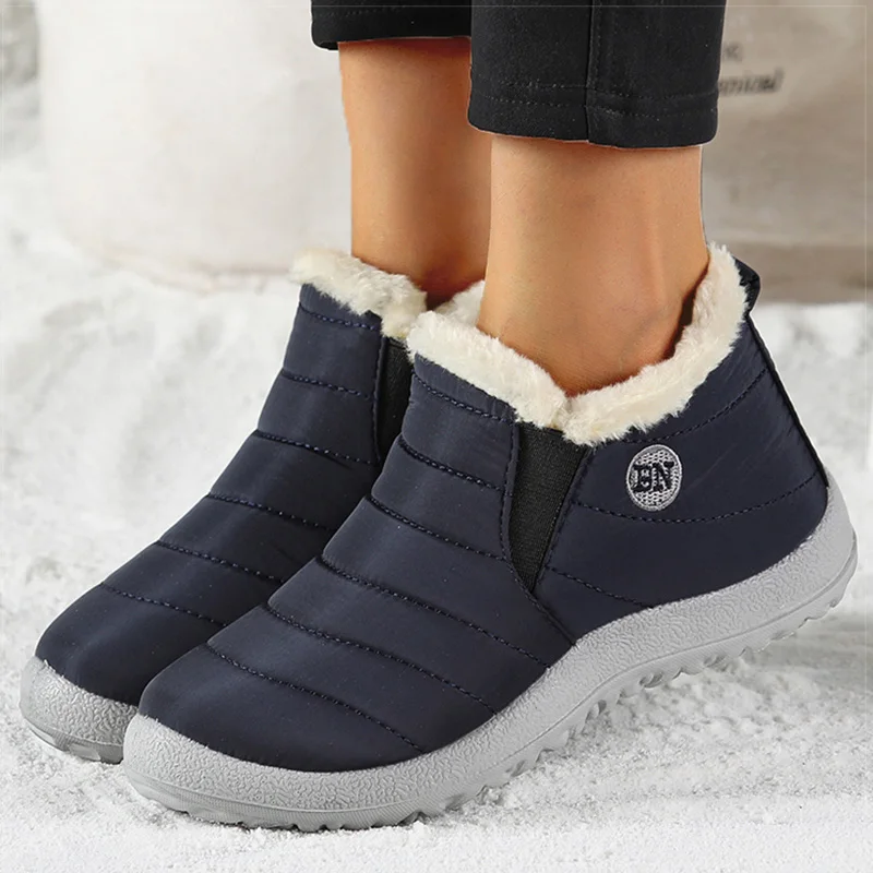 Women Shoes Warm Fur Winter Flats Slip On Flat Shoes For Women Winter Shoes Casual Loafers Zapatos Mujer Winter Sneakers Women