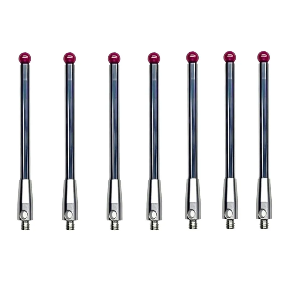 Three dimensional measuring needle, three coordinate ruby measuring needle, M2M3 threaded steel cylindrical measuring needle