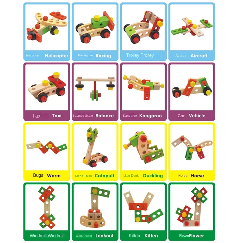 ของเล่นไม้จำลองแบบถอดประกอบเครื่องมือซ่อมแซมจำลองของเล่นเพลย์เฮาส์เพื่อการศึกษาของขวัญวันหยุดสำหรับเด็ก