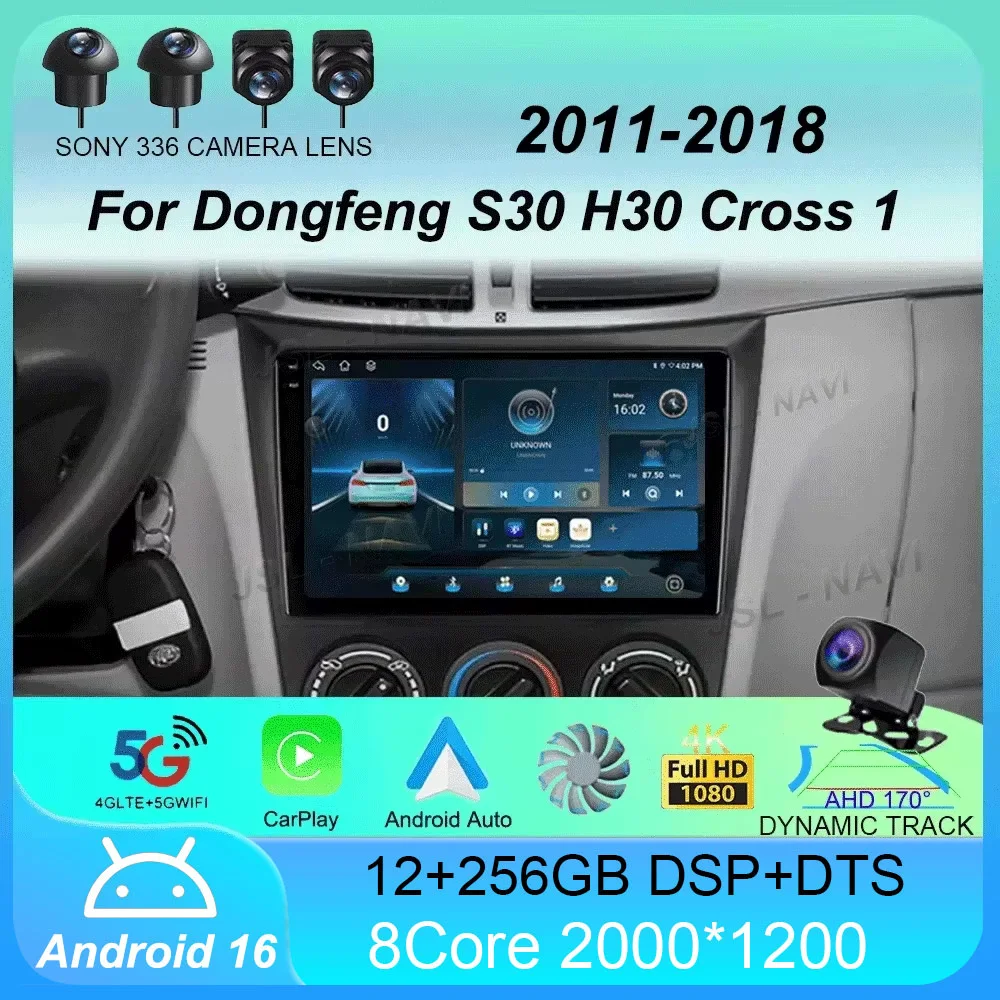 

Car Radio Android 16 Carplay Auto WIFI+4G For Dongfeng S30 H30 Cross 1 2011-2018 Multimedia Player GPS Navigation Stereo No 2din