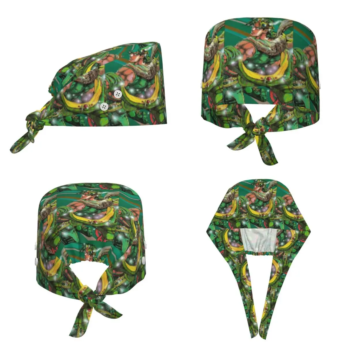 Gorro Quirúrgico Unisex Ajustable de Jojo's Bizarre Adventure, Modelo Joseph Joestar, para Dentistas y Personal de Enfermería