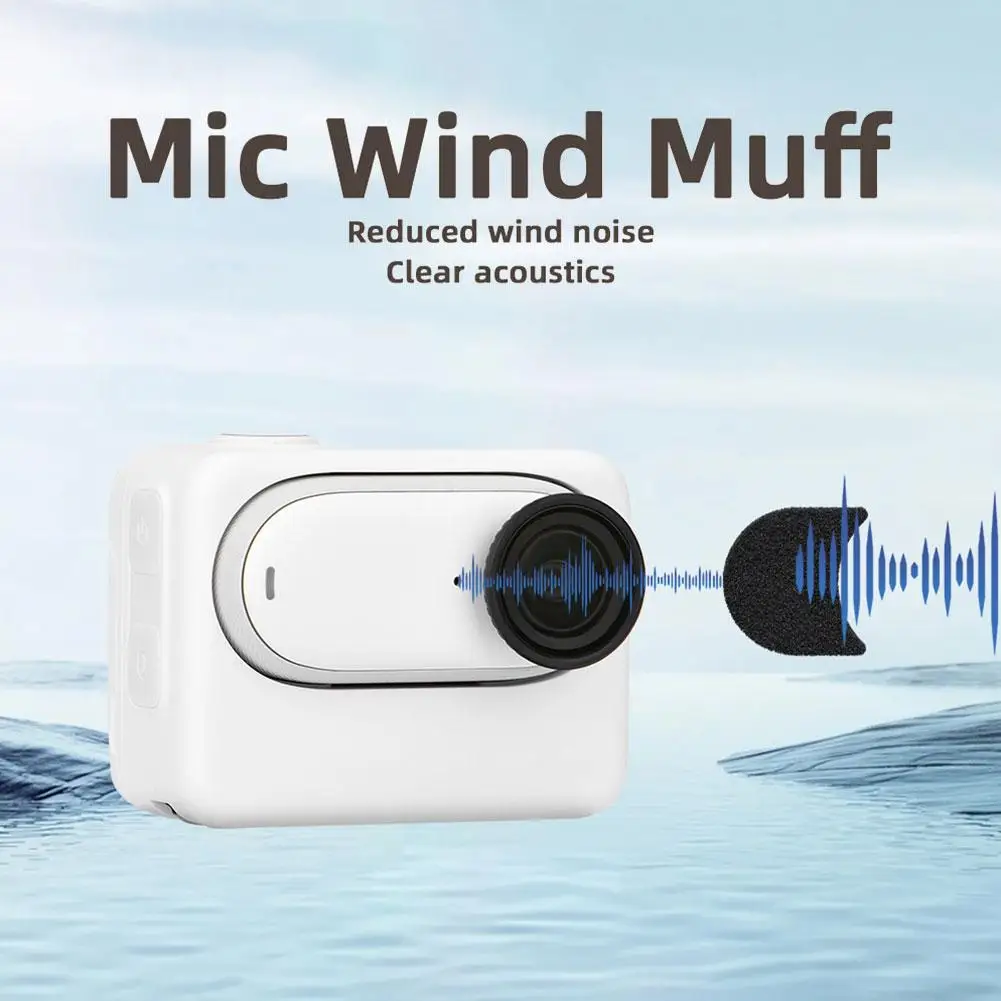 6 PCS Mic Wind Muff Windproof Cotton Audio Kit For Insta360 GO 3/3S Noise Reducer Sponge For Insta 36 GO 3/GO3S Accessories
