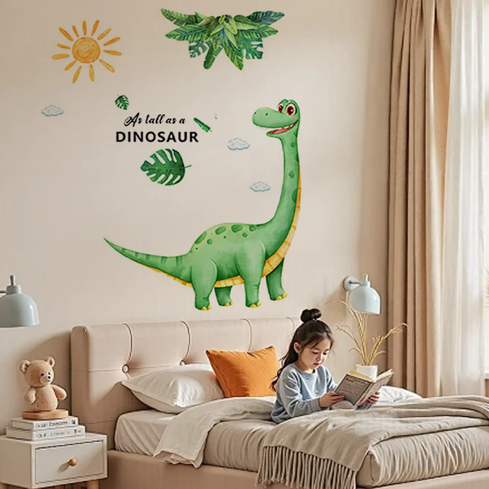 

Cartoon Cute Dinosaur Wall Stickers for Children Room Boy Kids Room Living Room Nursery Background Decoration Wall Decals