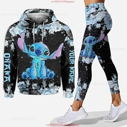 Customize Stitch 3D Hoodie Women's Hoodie Set Mickey Yoga Pants Sweatpants Women's Disney Yoga Hoodie Leggings Fashion Tracksuit