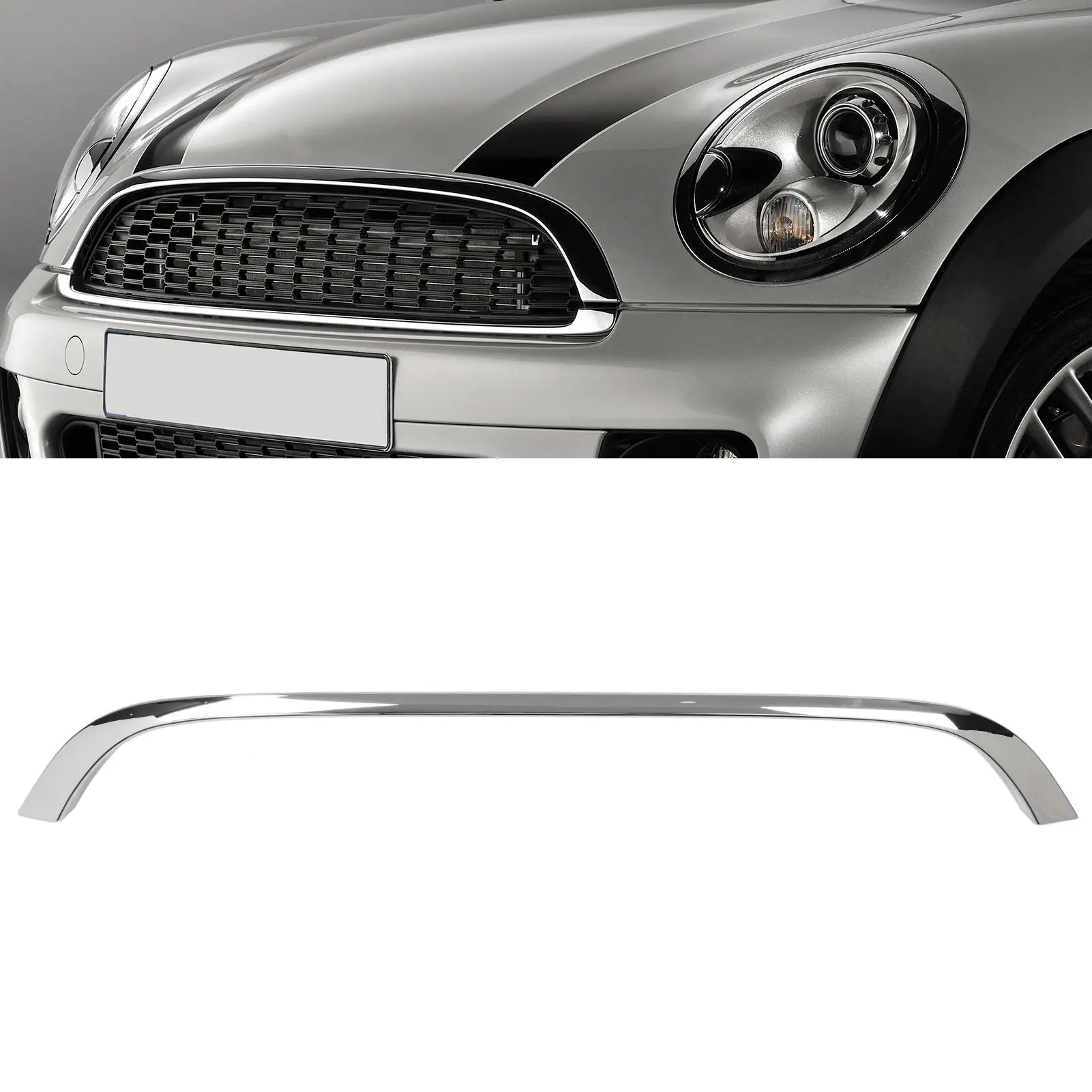 Car Front Hood Upper Grille Surround Cover Trim Hood Molding 51132751040 for Mini R55 R56 R57 Base LCI R58 R59 S & JCW