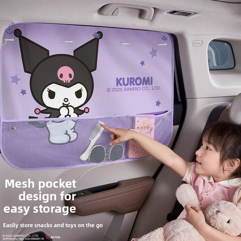 

Sanrio Car Sunshade Car Window Curtain Child Sun Protection Thermal Insulation Cartoon My Melody Kuromi Car Accessories Gift