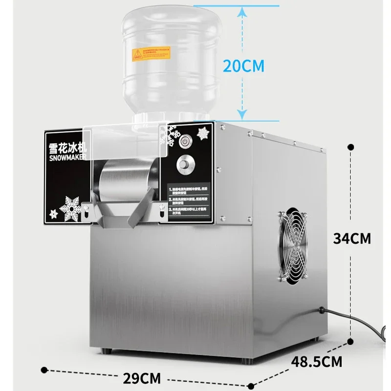 Para máquina de hielo de copo de nieve, máquina Bingsu coreana, Mini máquina de hielo para nieve para tienda de postres, cafetería, máquina de afeitar de hielo pequeña