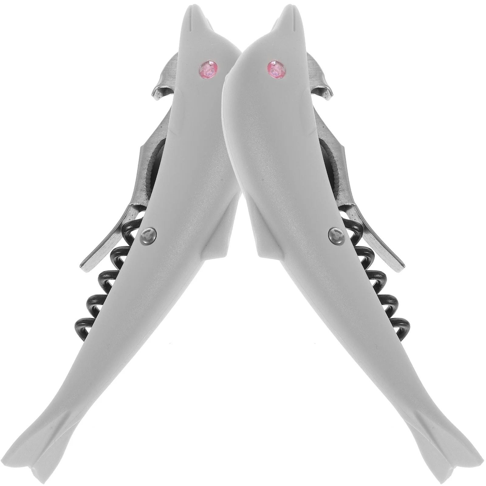 2 قطعة فتاحة الزجاجات دولفين شكل رمادي قسط بار مطعم المنزل استخدام الإبداعية البيرة النبيذ فتاحة المطبخ بار أداة #5