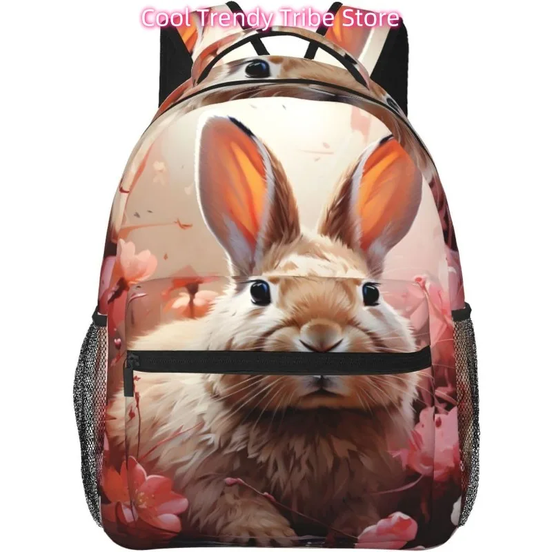 

Сумка для ноутбука «Снова в школу», легкий рюкзак для ноутбука с забавным кроликом, легкий многоцелевой дорожный повседневный рюкзак унисекс