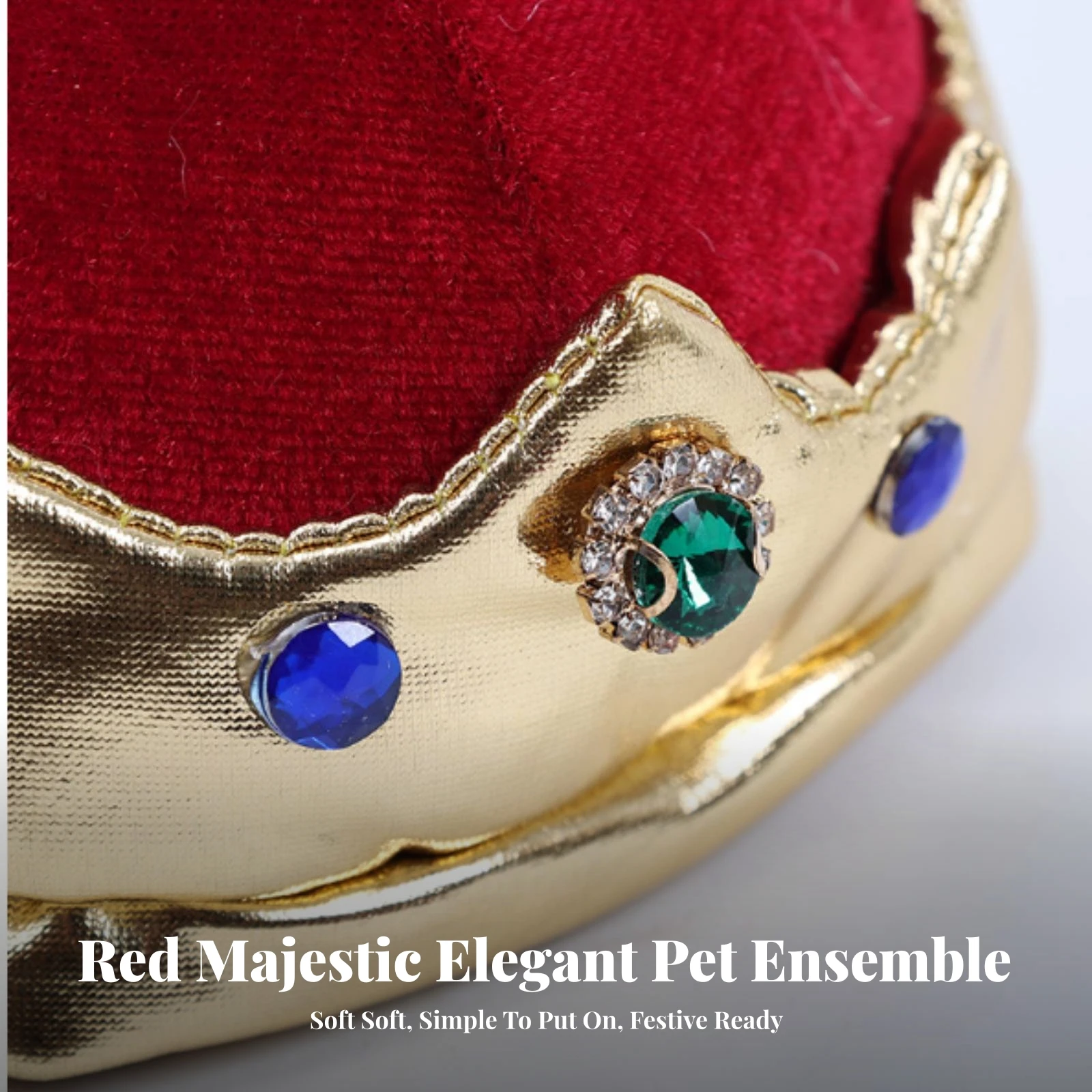 Dog Costume with Crown Hook-and-Loop Fastenings Cape-Style Dog Costume Pet Outfit Easy to Wear Long-Lasting for Dogs